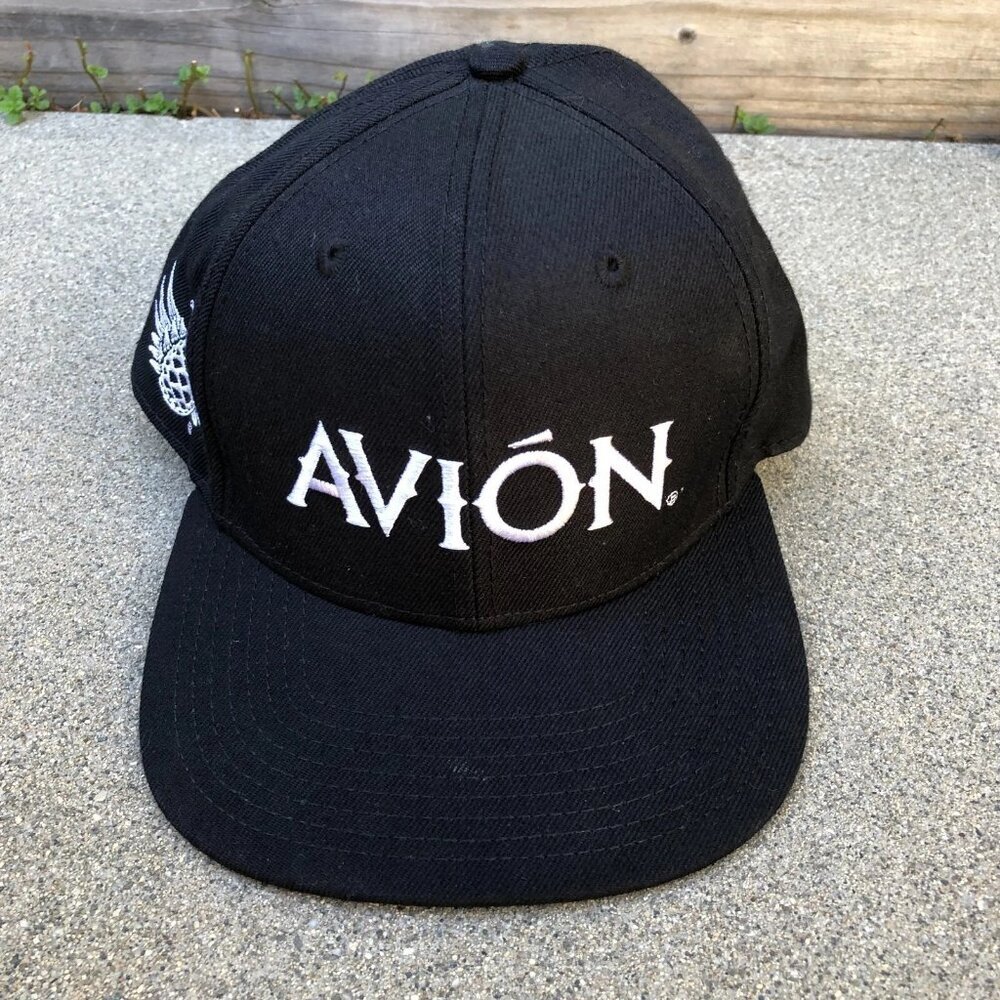 AVION TEQUILA Wool Blend Snapback Hat Men's One Size Black Adjustable Cap